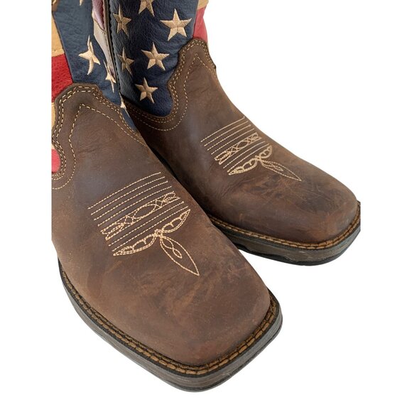 Durango Cowgirl Lady Rebel Patriotic Flag Boots 8M Leather Q10140 NWB $165 - Picture 8 of 16